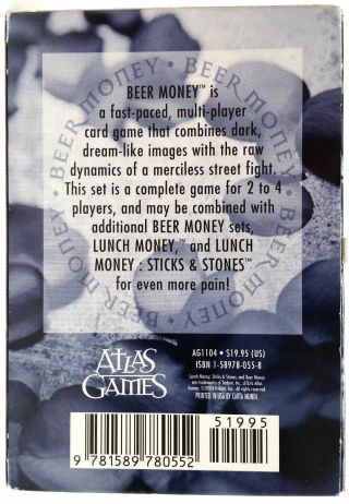 Atlas 2004 Charles Wiedman BEER MONEY STREET FIGHT Card Game Awesome 4