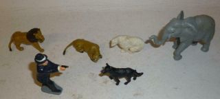 Corgi Or Similar Vintage Plastic Animals / Figures From The 1960/70 