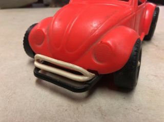 Vintage Plastic Gay Toys Inc.  688 Red VW Beetle 11”x5 1/2” 2