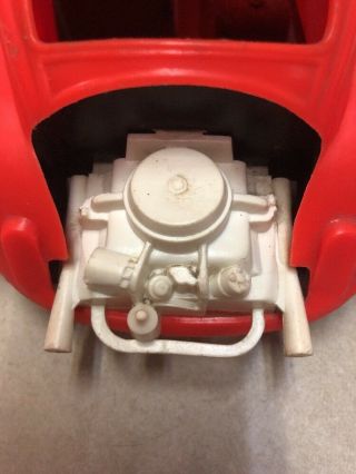 Vintage Plastic Gay Toys Inc.  688 Red VW Beetle 11”x5 1/2” 5