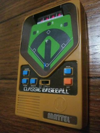 Mattel Classic Baseball Handheld Electronic Game.
