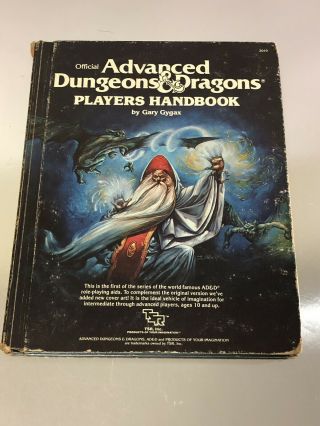 Tsr Ad&d Players Handbook Wizard Cover 1980