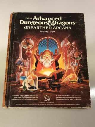 Unearthed Arcana 1st Edition (1985) Ad&d Dungeons And Dragons Tsr 2017 Fship