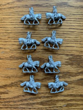 15mm French Colonial Cavalry Mounted Unpainted Figures (8) War Game Miniatures