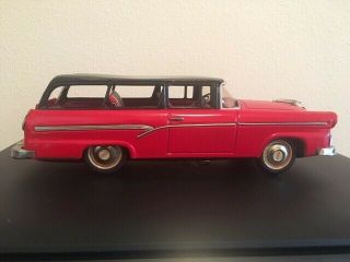 Vintage Red Ford Station Wagon.  Made In Japan.  12 Inches Long