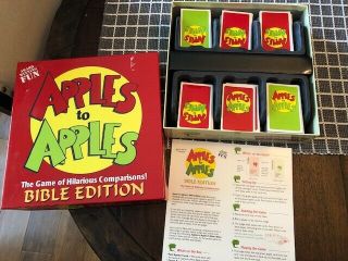 Apples To Apples Bible Edition Family Game,  Complete,  Mattel Games