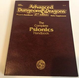 Ad&d The Complete Psionics Handbook Advanced Dungeons Dragons Tsr 2117 Phbr5