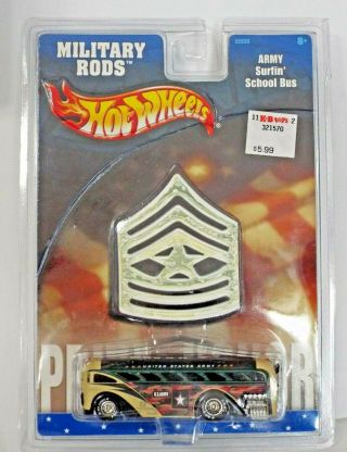 Hot Wheels Military Rods Army Surfin School Bus