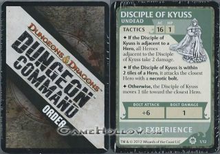 D&d Miniatures Dungeon Command Order Creature Monster Card Set Curse Of Undeath