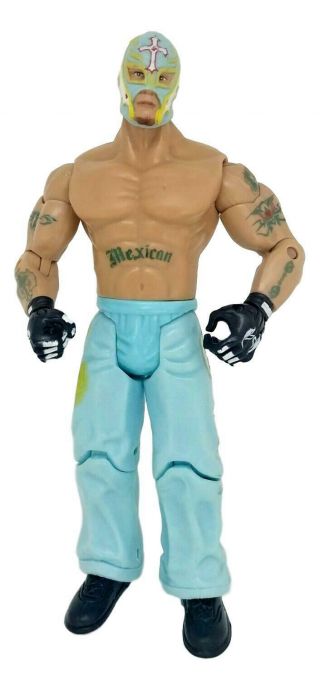 Rey Mysterio Wwe 2003 Jakks Pacific Wrestling Figure Light Blue Pants/mask Wwe13