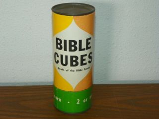Vintage 1963 Bible Cubes Books Of The Bible Game Christian Educational - V Good
