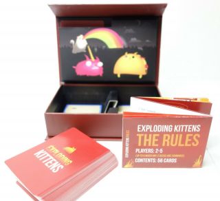 Exploding Kittens: First Edition Card Game Complete Box Limited Kickstarter Euc