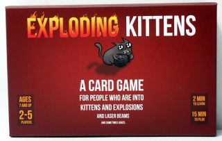 Exploding Kittens: First Edition Card Game Complete Box Limited Kickstarter EUC 2