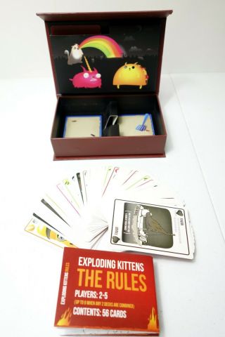 Exploding Kittens: First Edition Card Game Complete Box Limited Kickstarter EUC 4
