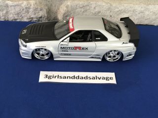 Xrare Jada Toys Import Racer 1:24 Die Cast Nissan Skyline Gtr R34 Silver