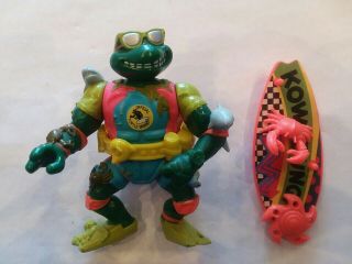 Tmnt Teenage Mutant Ninja Turtles Mike The Sewer Surfer 1990 - Complete