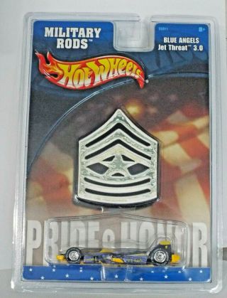 Hot Wheels Military Rods Blue Angels Jet Threat 3.  0