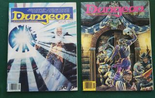 2 1988 Vintage Dungeon Magazines May/june 11,  Nov/dec 14