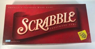 2001 Scrabble Game Wood Tiles & Racks Hasbro Complete H3