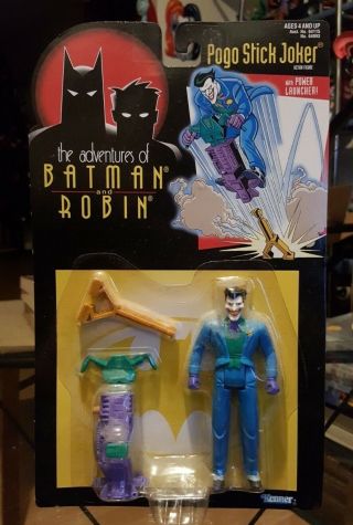 The Adventures Of Batman And Robin " Pogo Stick Joker " Kenner Action Figure 1995