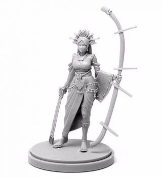 30mm Resin Kingdom Death Night Huntress Unpainted Only Figure Wh280