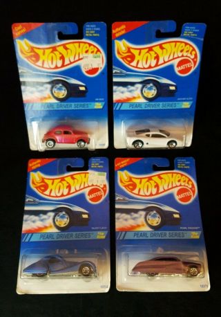 Set Of 4 Hot Wheels 1:64 Pearl Driver Series Vw Bug Complete Set Of 4