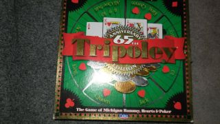 Tripoley 65th Anniversary Edition Game / 1997 Cadaco / Rotating Tray/ Complete.