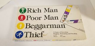 Vintage Rich Man Poor Man Beggar Man Thief Board Game