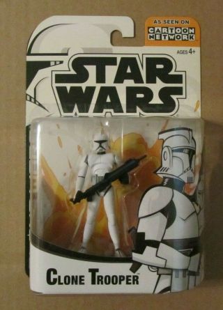 Star Wars Clone Wars Clone Trooper Animated Figure Cartoon Network 2003 Hasbro