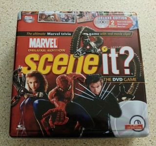 Scene It ? Marvel Deluxe Edition 100 Complete Tin Box Dvd Board Game 2006