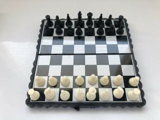 Vintage 1980’s Pocket / Travel 5” X 5” Magnetic Chess Set