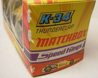 Speedking MATCHBOX K34 Thunderclap,  Yellow Body,  White Driver w/ Red Helmet 5