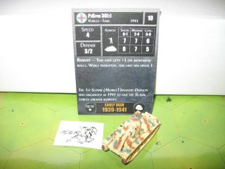 Axis & Allies Early War Pzkpfw 38 (t) With Card 50/50