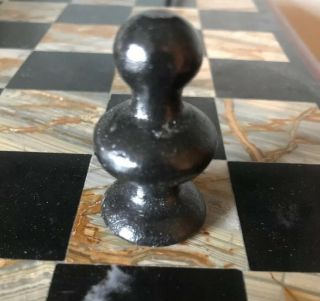Black Chess Pawn 1 3/4 " Onyx,  Marble Replacement Chess Piece Pawn