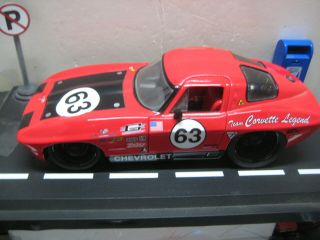 JADA TOYS BIG TIME MSUCLE 63 CORVETTE RACE CAR WITH DIARAMA IN 1/18TH SCALE 5
