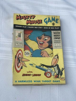 Vintage Mighty Mouse 1957 Game,  Milton Bradley Complete -