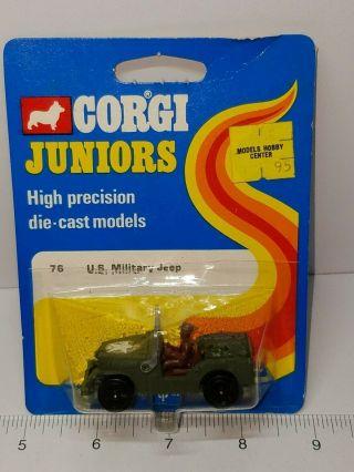 Vintage 1973 Corgi Junior U.  S.  Military Jeep No.  76