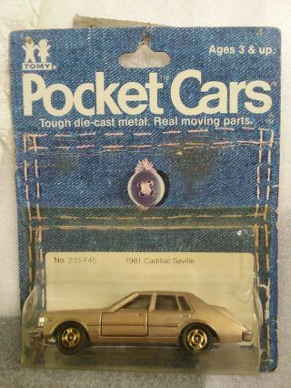 Vintage 1/69 Tomy Pocket Cars 1981 Cadillac Seville No.  233 - F45