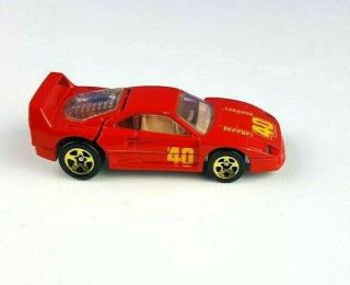 1988 Hot Wheels Red Ferrari F40 1:64 Diecast Race Car Opening Hatch Vintage