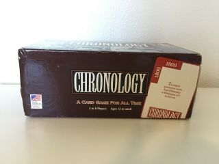 CHRONOLOGY A CARD GAME FOR ALL TIME Ages12 to adult 2