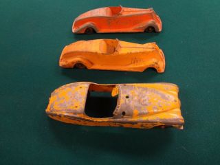 Two Aurburn Roadster Speedsters And Kiddei Toy Jaguar Die Cast Cars
