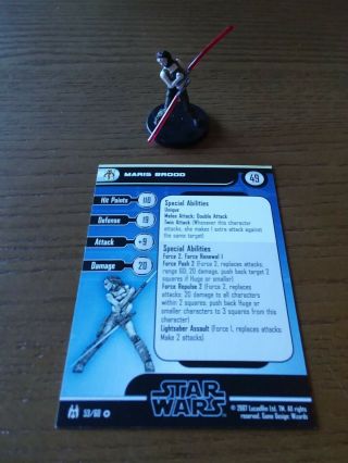 Star Wars Miniatures Force Unleashed 53/60 Maris Brood W/card