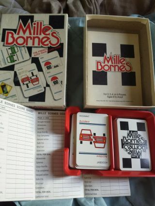 Mille Bornes The French Auto Race Card Game Complete Vintage Parker Brothers