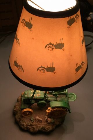 Vintage John Deere Lamp Model A Tractor Miniature Farming Country Home Decor