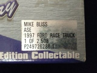 1997 Action 1/24 Mike Bliss Team ASE Ford Clear Window Truck 1/2508 2