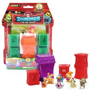 Series 1 Zomlings 7 Figure Pack,  4 Towers & Mansion Official