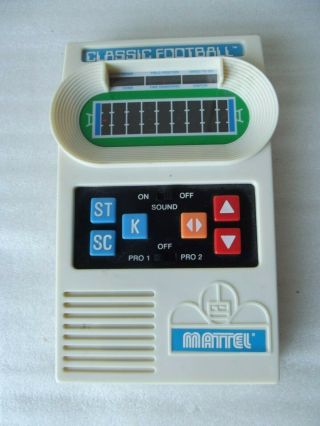 Vintage 2000 Mattel Classic Football Handheld Game And