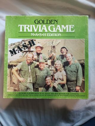 Vintage 1984 Golden M A S H Trivia Game