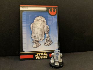 Wotc Star Wars Miniatures R2 - D2,  Rebel Storm 14/60,  Rebel,  Rare With Card