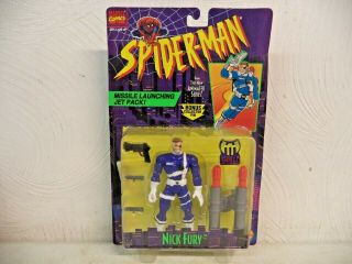 1995 Toy Biz Marvel Comics Spider - Man Animated Series Nick Fury